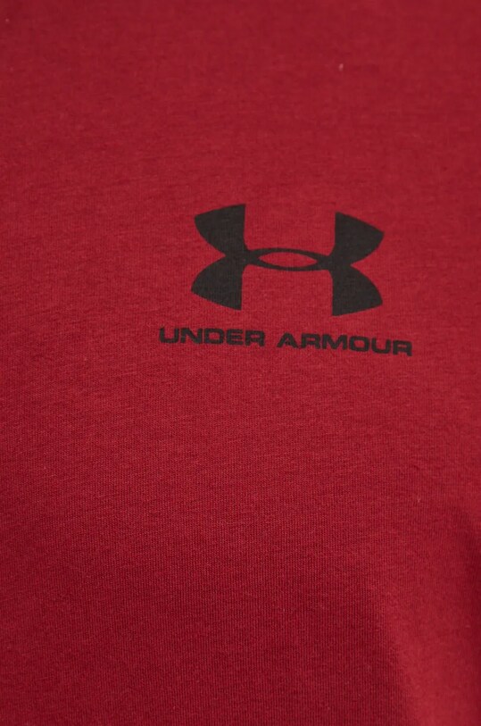 Under Armour t-shirt SPORTSTYLE LEFT CHEST 1326799. bordowy