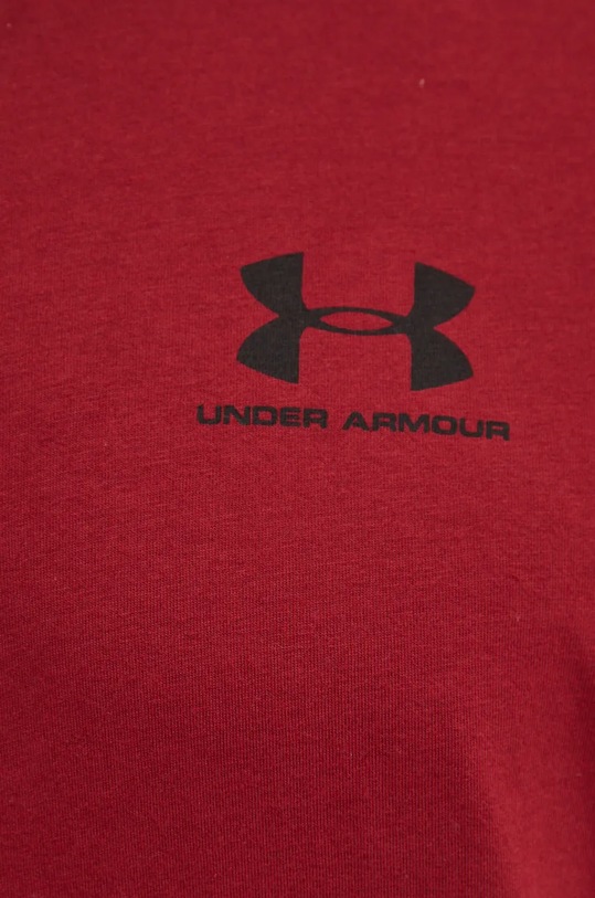 Tričko Under Armour SPORTSTYLE LEFT CHEST 1326799. burgundské