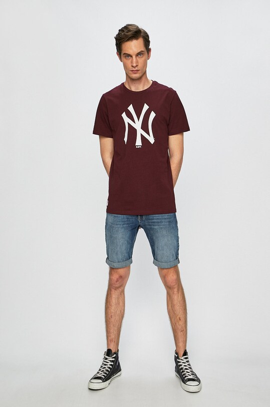 New Era - T-shirt 11863695 burgundia SS19