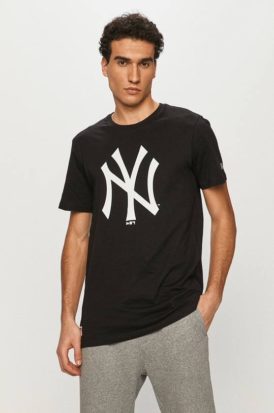 New Era - T-shirt nadruk czarny 11863697