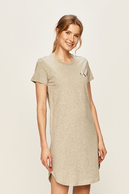 Calvin Klein Underwear cămașă de pijama camasa de noapte gri 000QS6358E