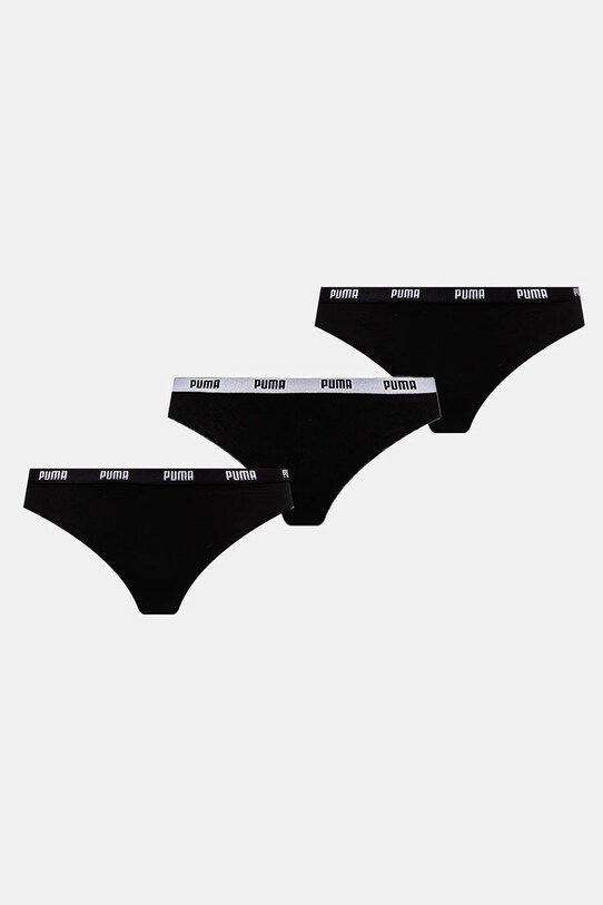 Стринги Puma 3-pack трикотаж чорний 907590