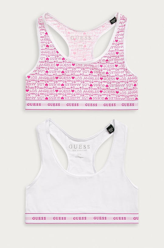 Guess Jeans - Biustonosz dziecięcy (2-pack) miękka różowy J93G01.JR017
