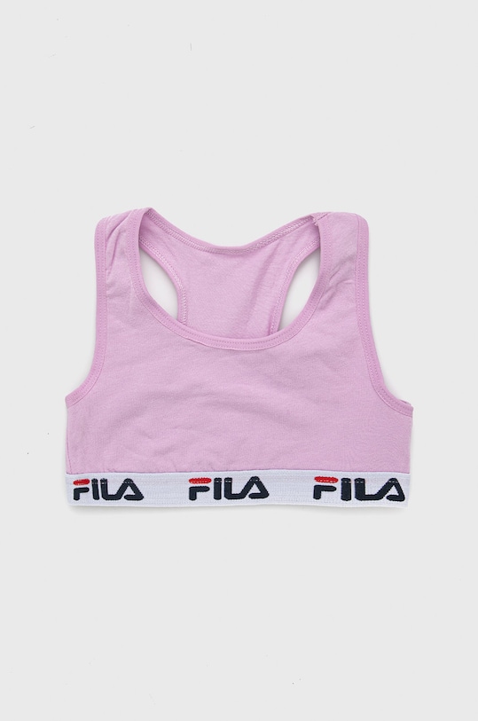 Fila - Biustonosz sportowy dziecięcy miękka różowy FU2000