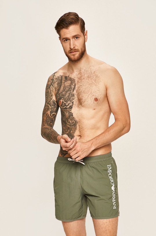 Emporio Armani - Plavkové šortky 211740.0P422 zelená SS20