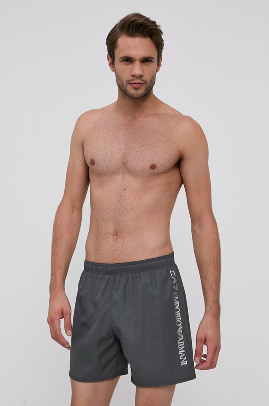 Plavkové šortky EA7 Emporio Armani sivá 902035.CC720