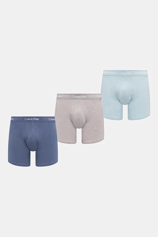 Bokserice Calvin Klein Underwear 3-pack pamuk plava 000NB1770A