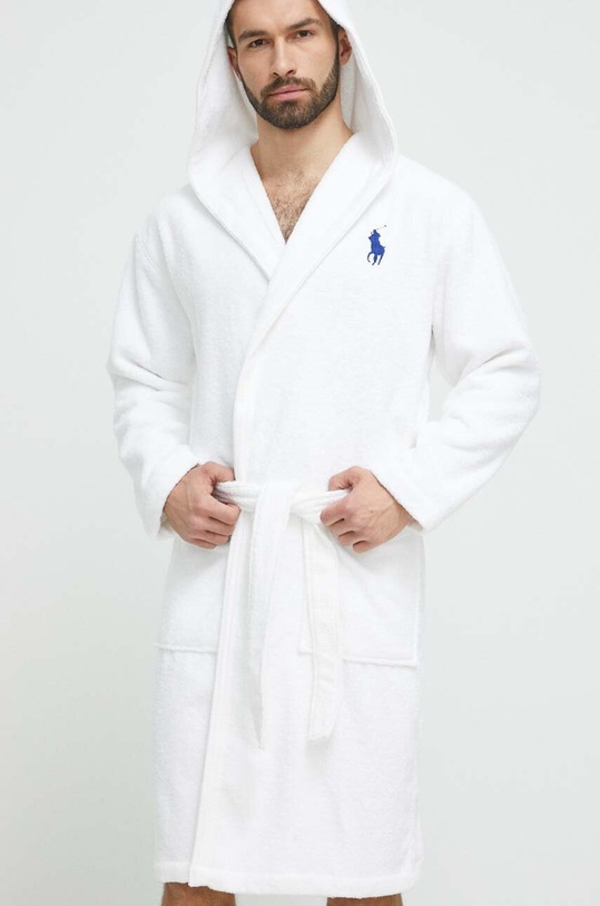 Βαμβακερή ρόμπα Polo Ralph Lauren βαμβάκι λευκό CLPLAYER