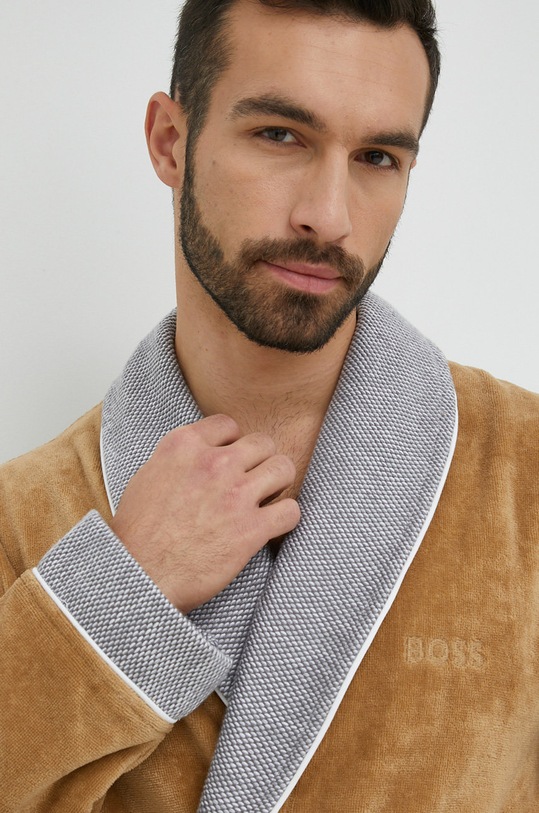 BOSS szlafrok bawełniany brązowy LORD.MEN