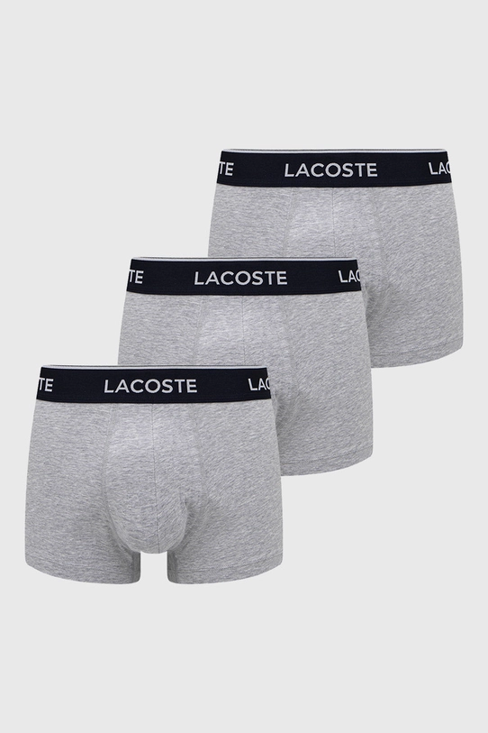 Lasoste boxeri (3-pack) boxeri gri 5H3389