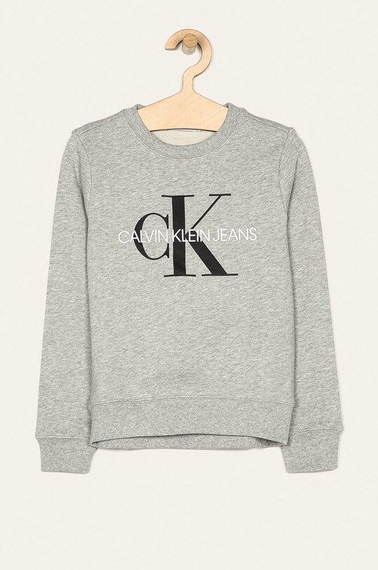 Calvin Klein Jeans - Bluza copii 104-176 cm imprimeu gri IU0IU00069