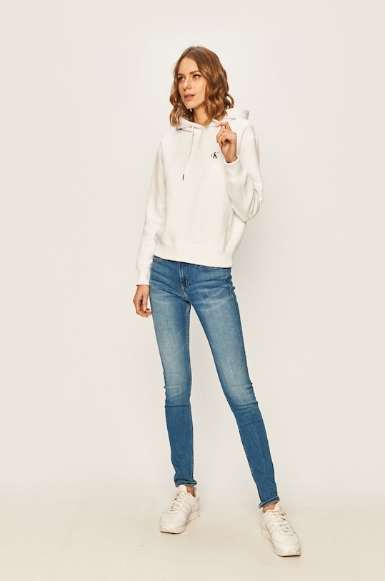 Calvin Klein Jeans bluză J20J213178 alb AA00
