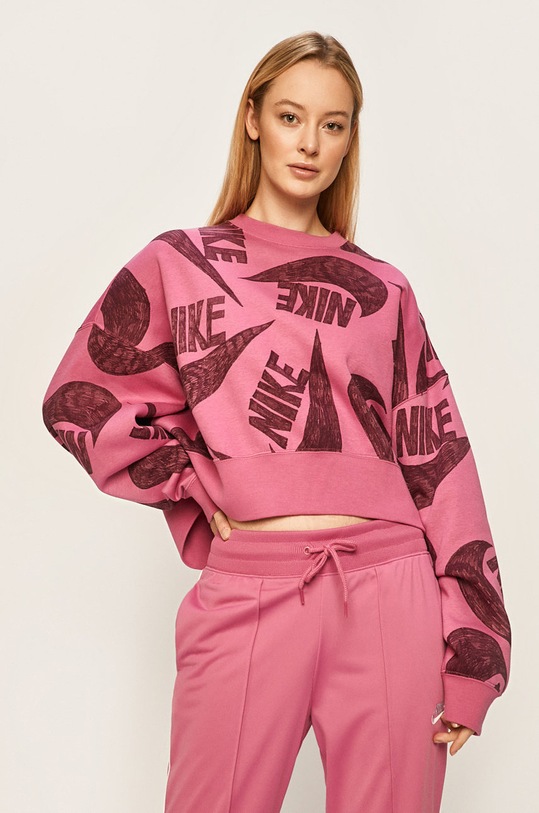 Nike Sportswear - Felső pamut rózsaszín CJ2052