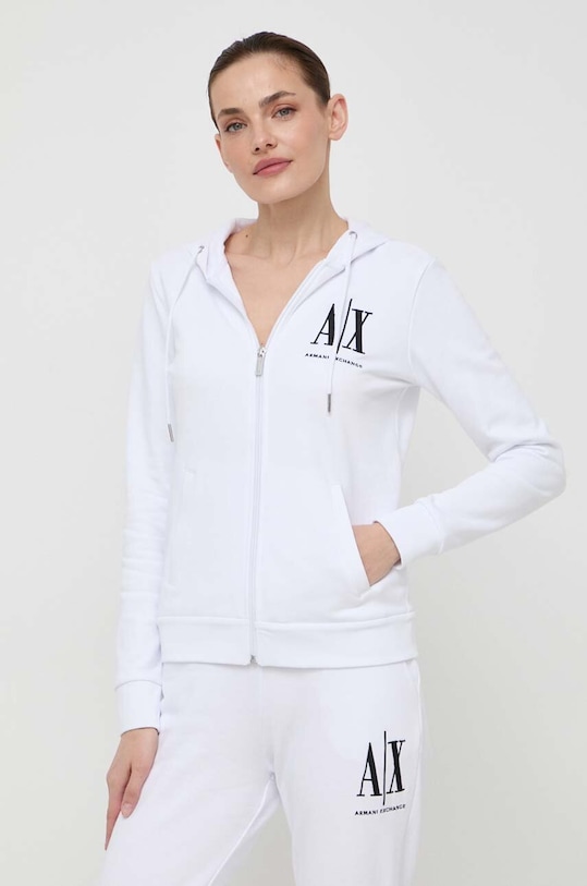 Armani Exchange - Bluza 8NYM22.YJ68Z.NOS z kapturem biały 8NYM22.YJ68Z