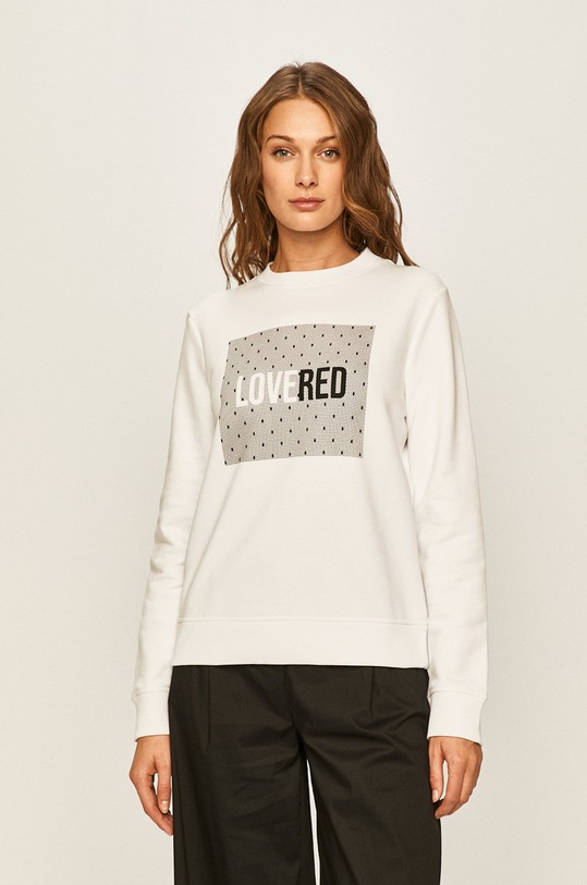Red Valentino - Mikina bez kapucne biela TR3MF03T517