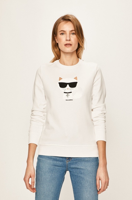 Karl Lagerfeld - Bluza imprimeu alb 201W1804