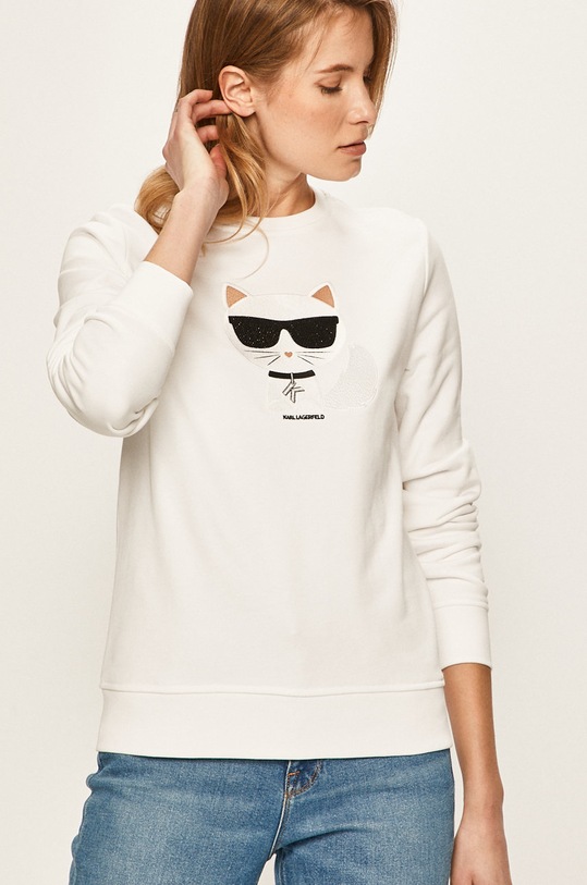 Karl Lagerfeld - Bluza alb 201W1804