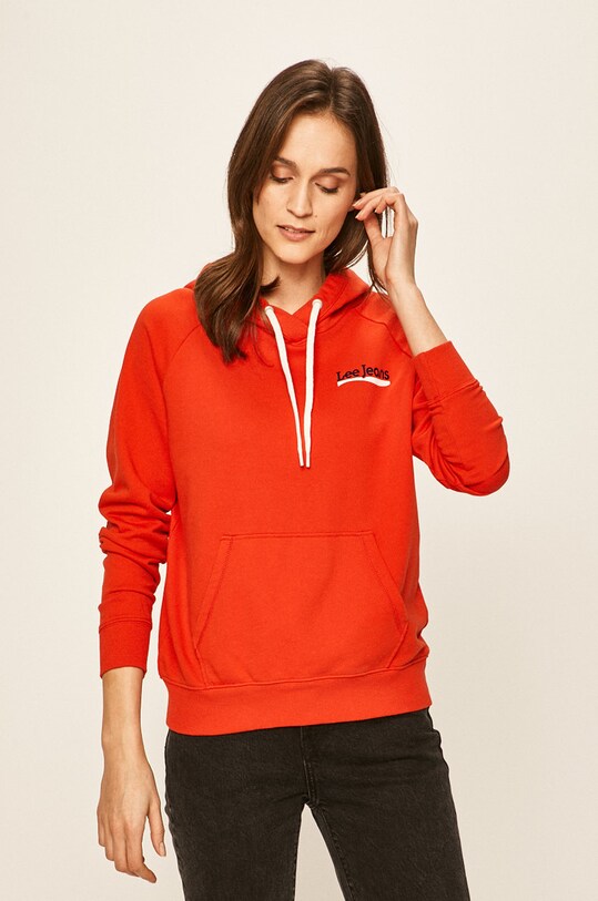 Lee - Bluza bawełna czerwony L53MBRNH