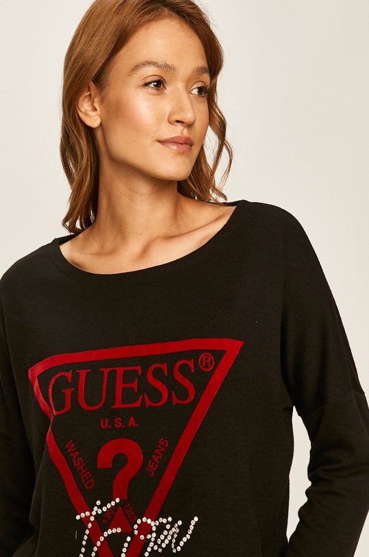 Guess Jeans - Mikina černá O01Q04.VI00E
