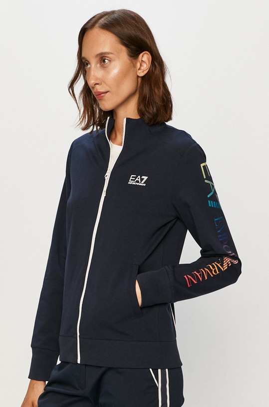 EA7 Emporio Armani - Mikina s elastanom tmavomodrá 3HTM33.TJ31Z