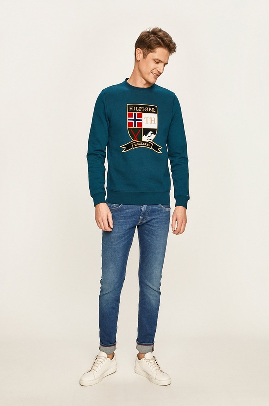 Tommy Hilfiger - Bluza MW0MW12291 turcoaz SS20