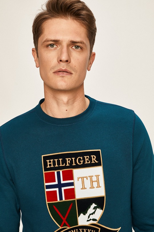 Tommy Hilfiger - Bluza turcoaz MW0MW12291