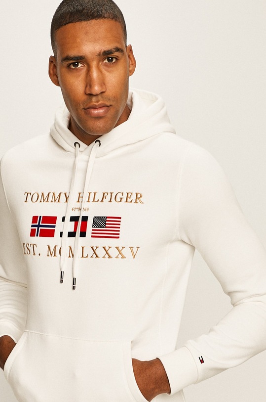 Tommy Hilfiger - Bluza imprimeu alb MW0MW12292