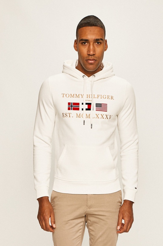 Tommy Hilfiger - Bluza alb MW0MW12292