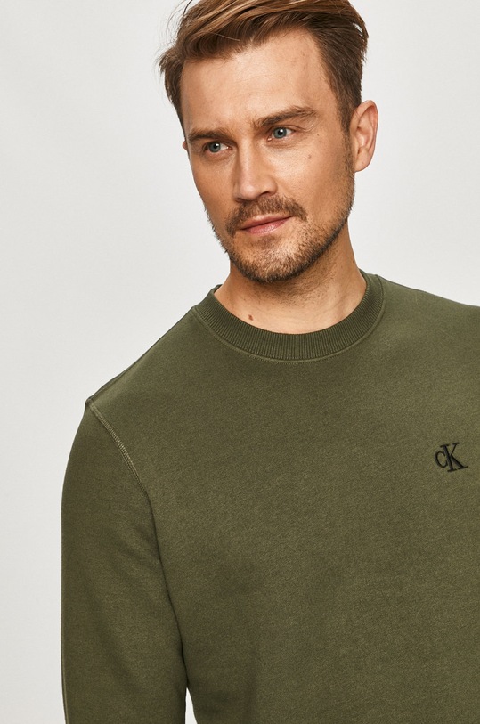 Calvin Klein Jeans - Bluza J30J314536 uni verde J30J314536