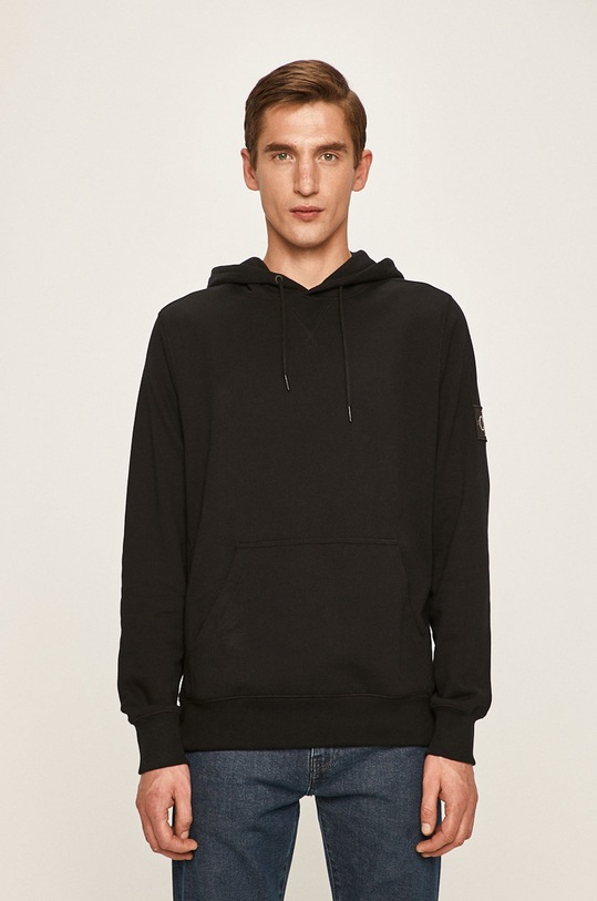 Бавовняна кофта Calvin Klein Jeans чорний J30J314036