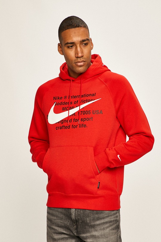 Nike Sportswear - Mikina s kapucí červená CJ4861