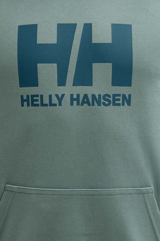 Pamučna dukserica Helly Hansen HH LOGO HOODIE 33977 zelena