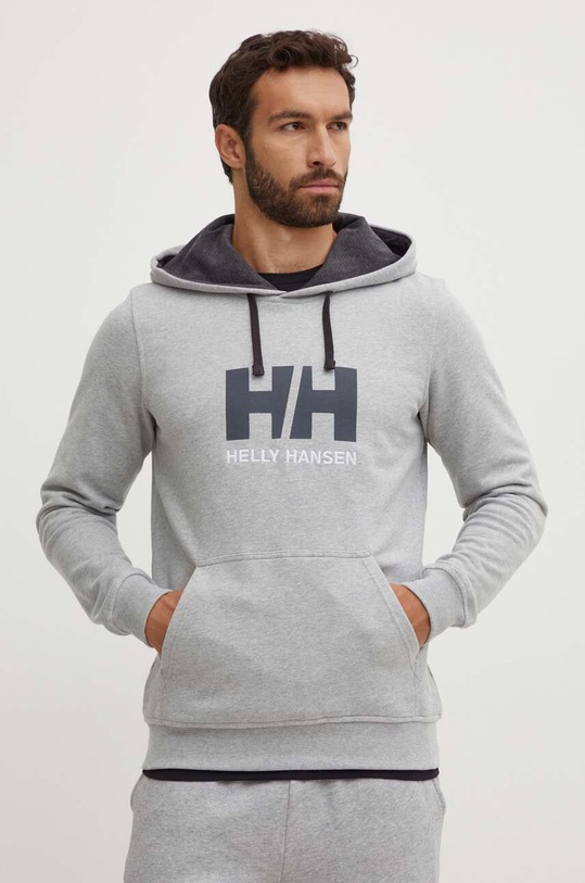 Helly Hansen bluza HH LOGO HOODIE z kapturem szary 33977