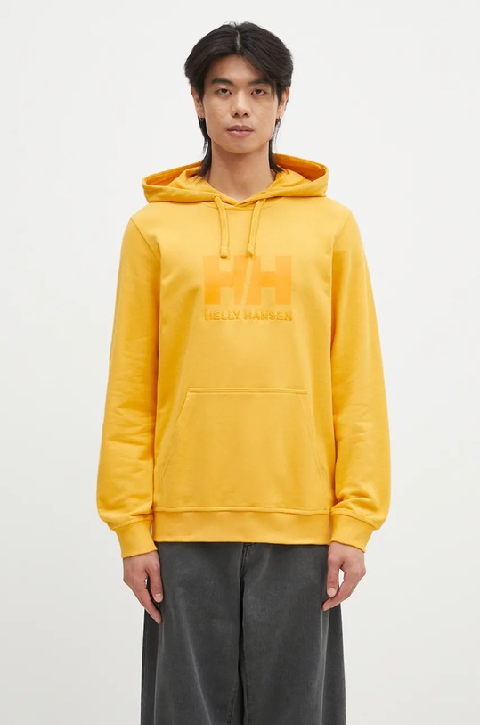 Helly Hansen sweatshirt HH LOGO HOODIE cotton yellow 33977
