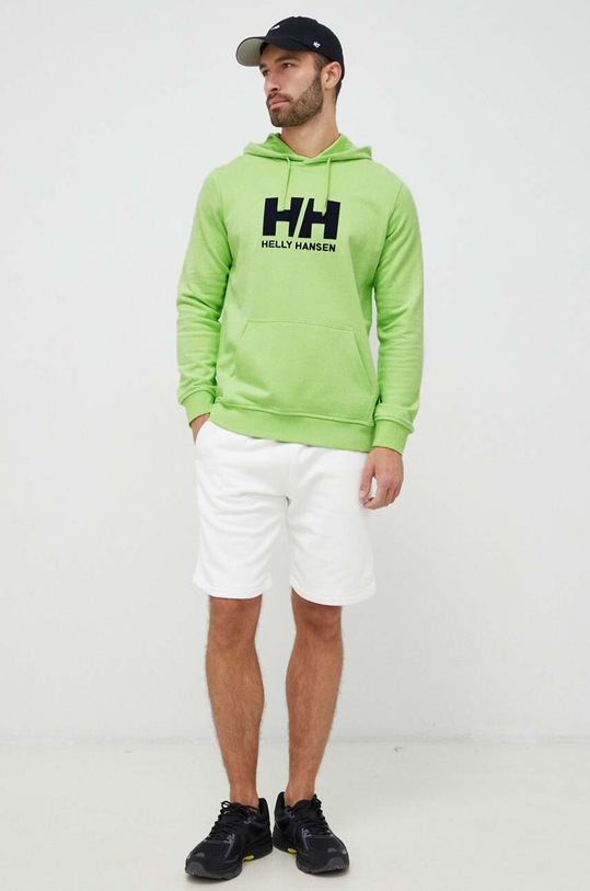 Helly Hansen bluza HH LOGO HOODIE 33977 zielony SS24