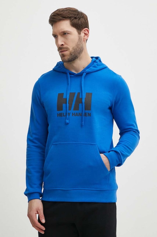 Памучен суичър Helly Hansen HH LOGO HOODIE син 33977