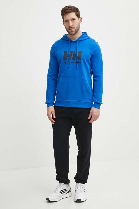 Памучен суичър Helly Hansen HH LOGO HOODIE 33977 син SS24