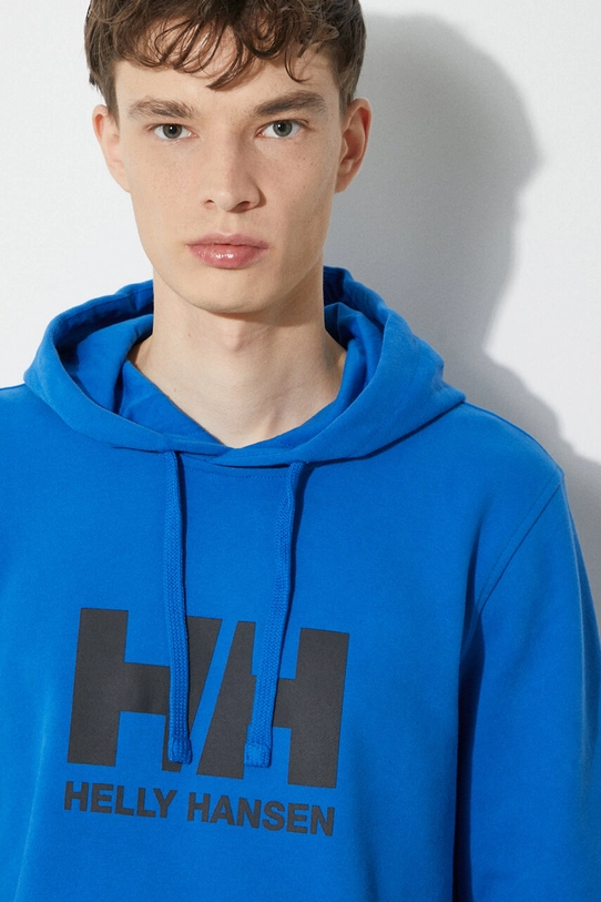 Bavlnená mikina Helly Hansen HH LOGO HOODIE 33977 modrá