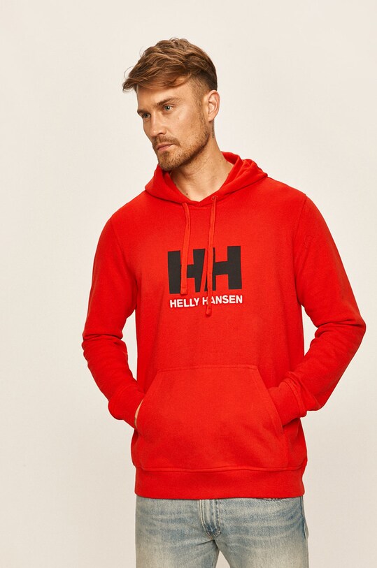 Mikina Helly Hansen HH LOGO HOODIE bavlna červená 33977