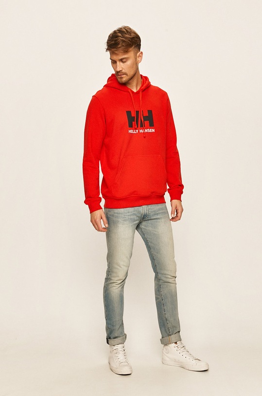Helly Hansen - Bluza HH LOGO HOODIE 33977 czerwony SS24