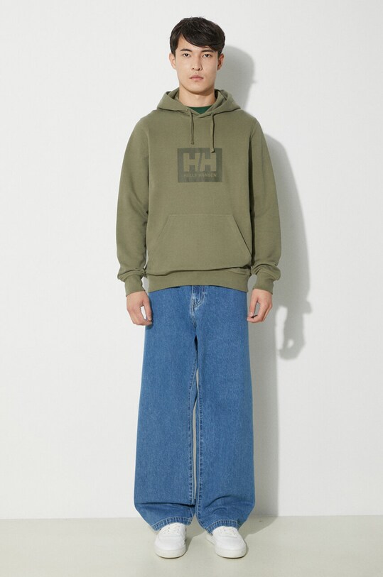 Helly Hansen felpa in cotone 53289 verde SS24