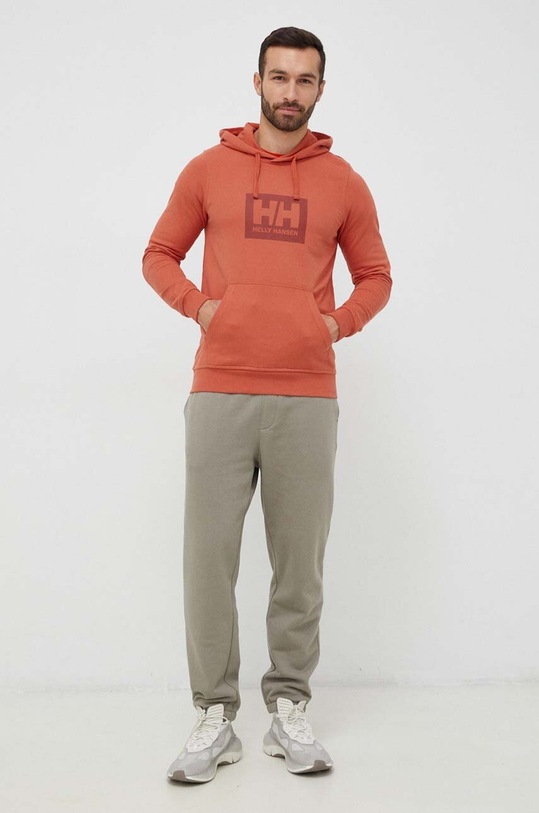 Helly Hansen bluza bawełniana 53289 pomarańczowy SS24