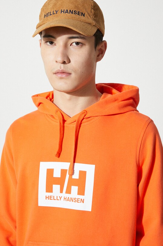 Bavlněná mikina Helly Hansen oranžová 53289