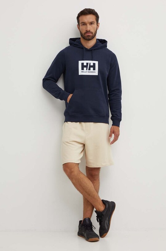 Бавовняна кофта Helly Hansen 53289 темно-синій SS24