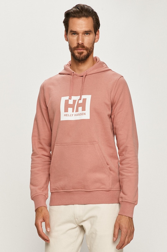 Bavlněná mikina Helly Hansen růžová 53289