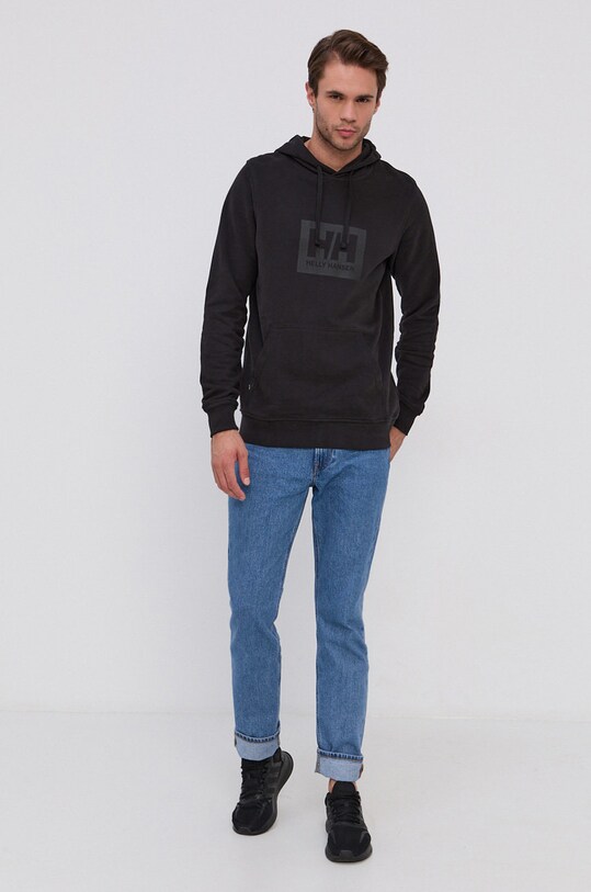 Pamučna dukserica Helly Hansen 53289 crna SS24