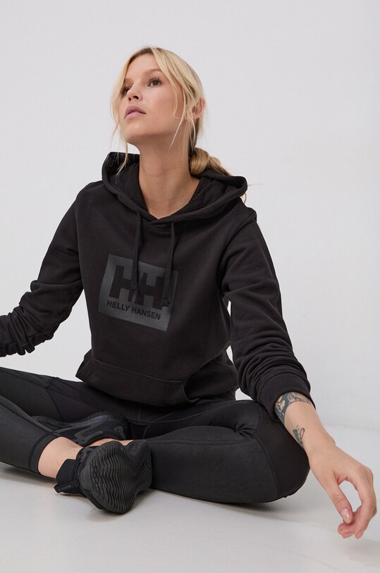 Odjeća Pamučna dukserica Helly Hansen 53289 crna