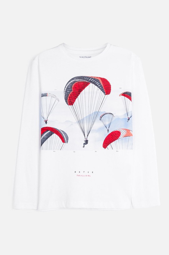 Mayoral - Longsleeve copii 128-172 cm print alb 6074.7D.JUNIOR