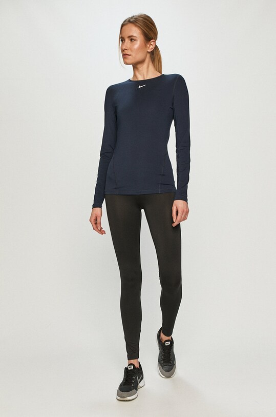Nike - Longsleeve z elastanem granatowy AO9949