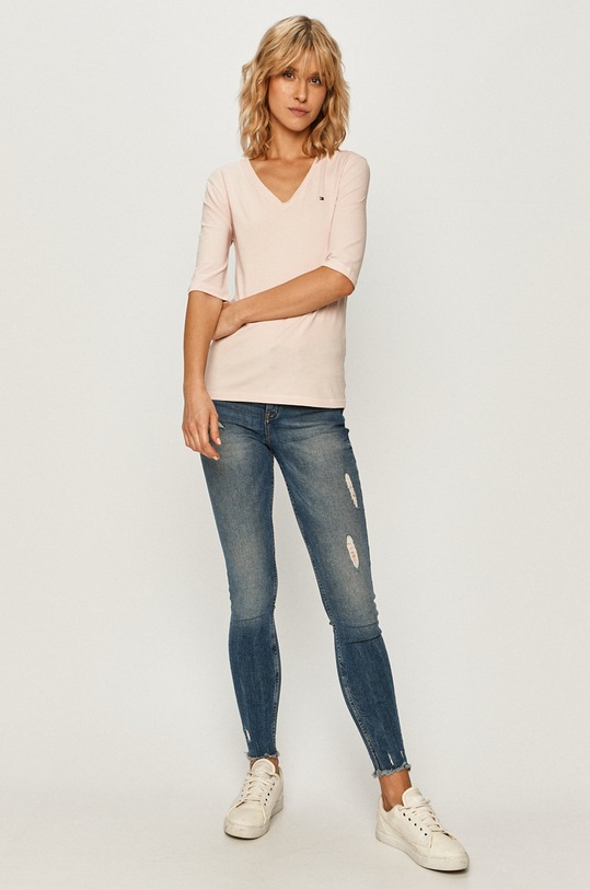 Tommy Hilfiger - T-shirt WW0WW27963 różowy SS21